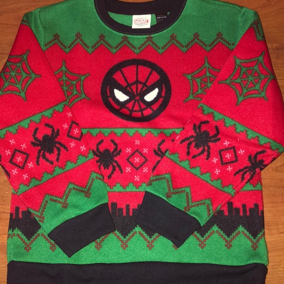 Kids Spiderman Christmas Sweater 